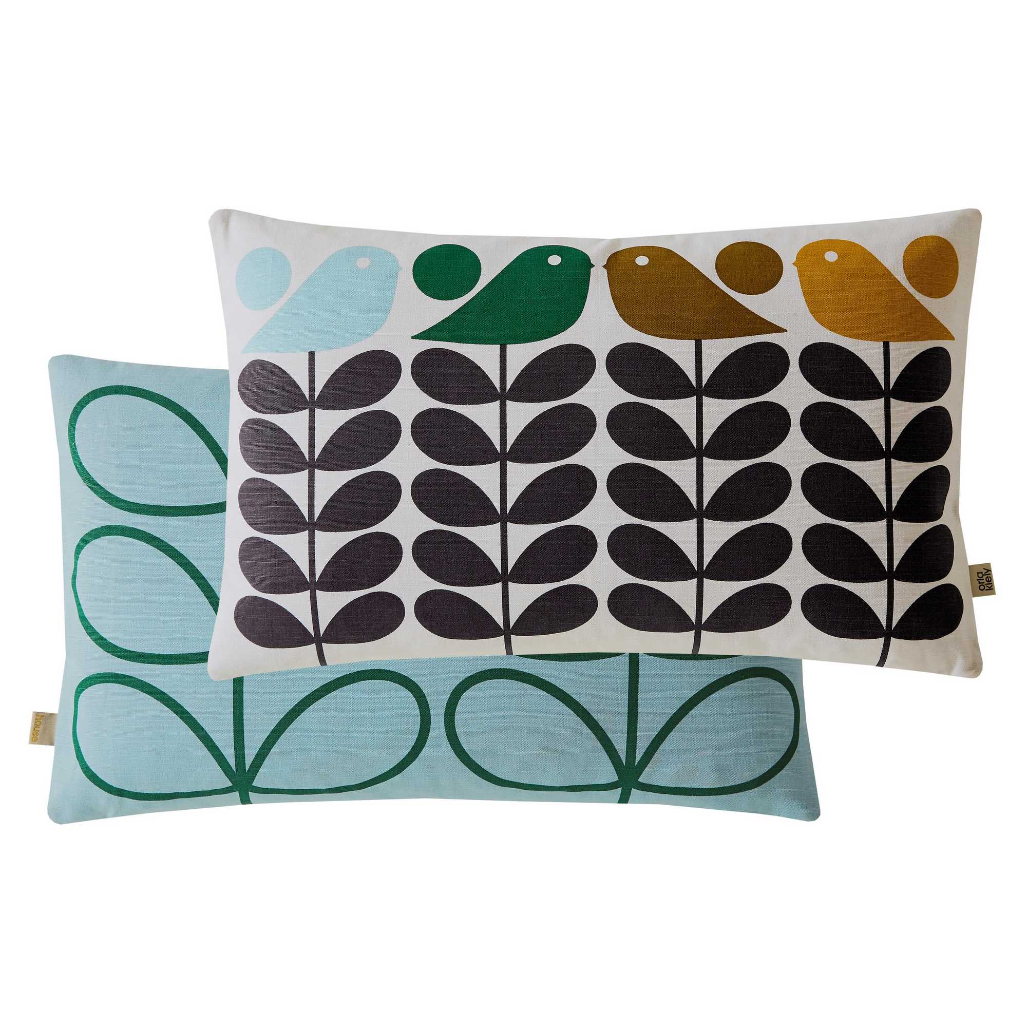 Early Bird Cotton Cushion In Spring By Orla Kiely